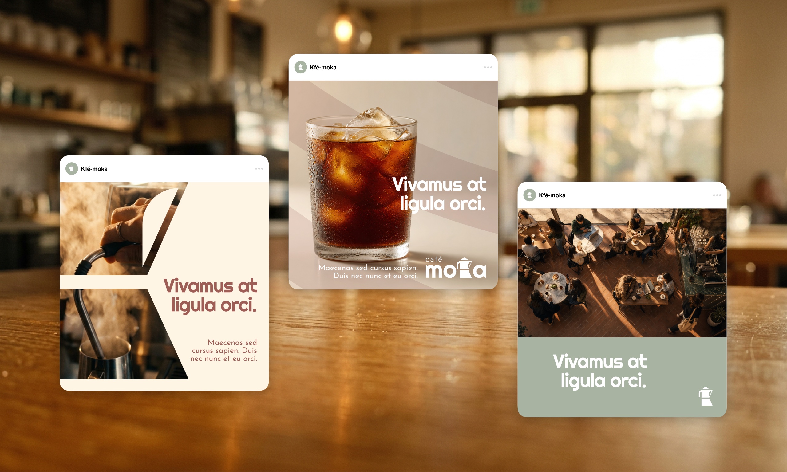 Café Moka — publications pour les réseaux sociaux