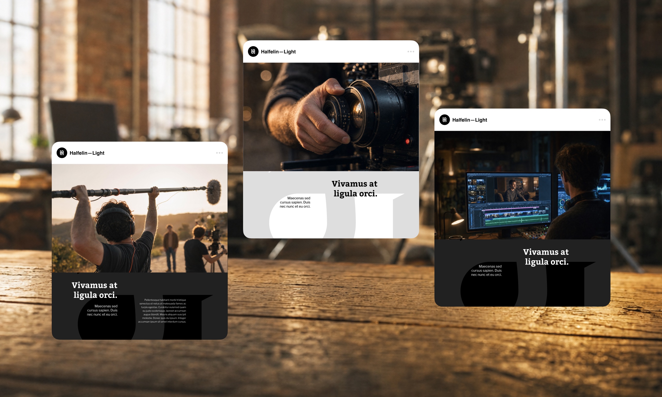 Halfelin Light — publications pour les réseaux sociaux