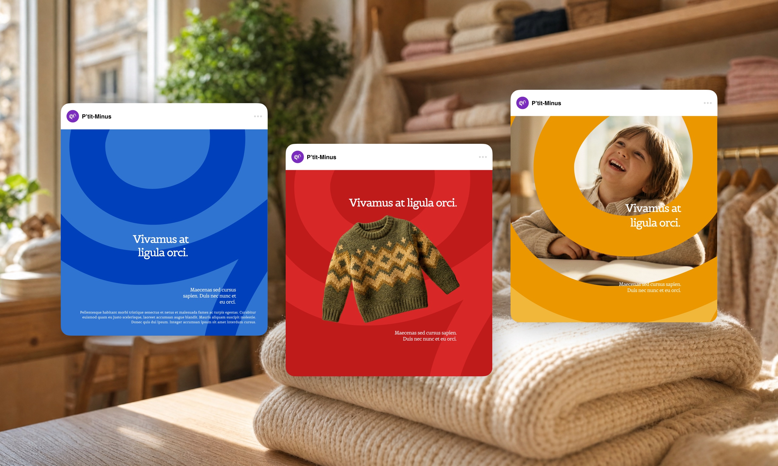 P'tit Minus — publications pour les réseaux sociaux